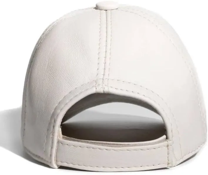 Lukkizara Genuine Real Lambskin Leather Unisex Baseball Cap - 100% Lambskin Adjustable