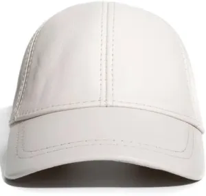 Lukkizara Genuine Real Lambskin Leather Unisex Baseball Cap - 100% Lambskin Adjustable