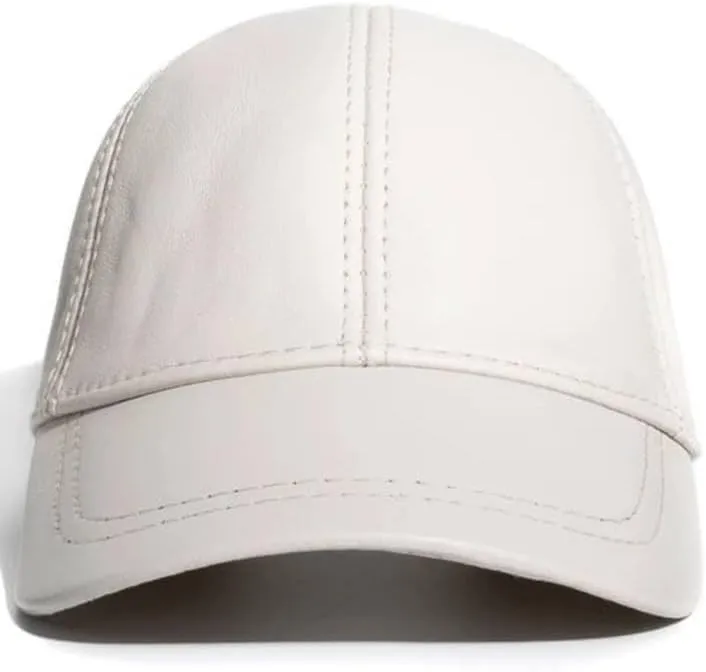 Lukkizara Genuine Real Lambskin Leather Unisex Baseball Cap - 100% Lambskin Adjustable