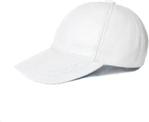 Lukkizara Genuine Real Lambskin Leather Unisex Baseball Cap - 100% Sheepskin Adjustable