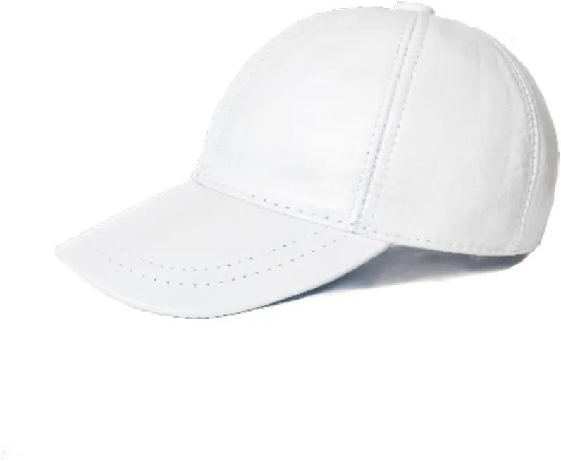 Lukkizara Genuine Real Lambskin Leather Unisex Baseball Cap - 100% Sheepskin Adjustable