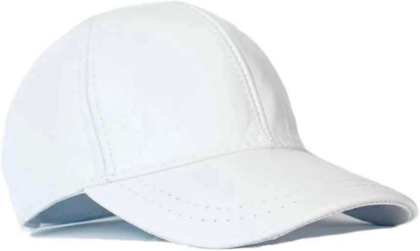 Lukkizara Genuine Real Lambskin Leather Unisex Baseball Cap - 100% Sheepskin Adjustable