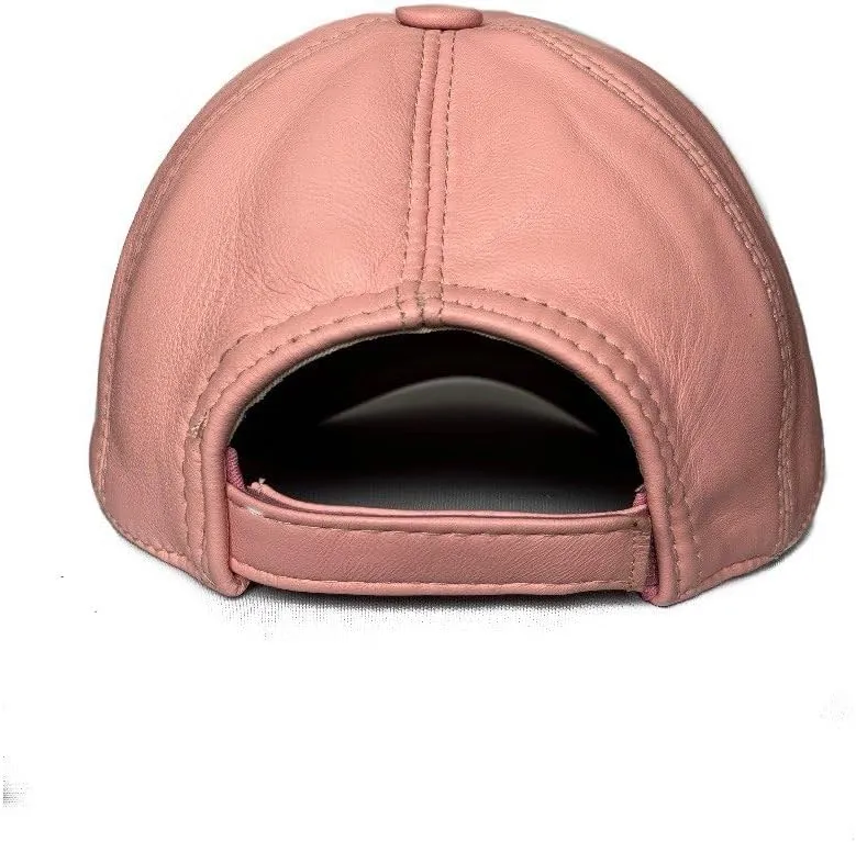 Lukkizara Genuine Real Lambskin Leather Unisex Baseball Cap - 100% Sheepskin Adjustable