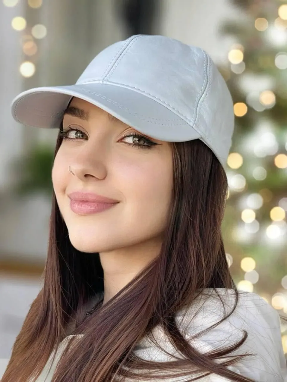 Lukkizara Genuine Real Lambskin Leather Unisex Baseball Cap - 100% Sheepskin Adjustable