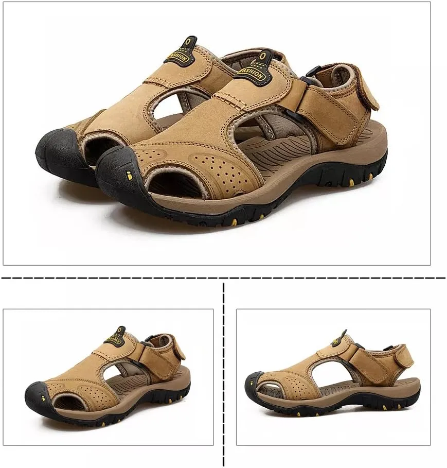 Maesty Mens Hiking Sandals Summer Athletic Comfortable Slippers Waterproof?Breathable Outdoor Sports Beach Shoes