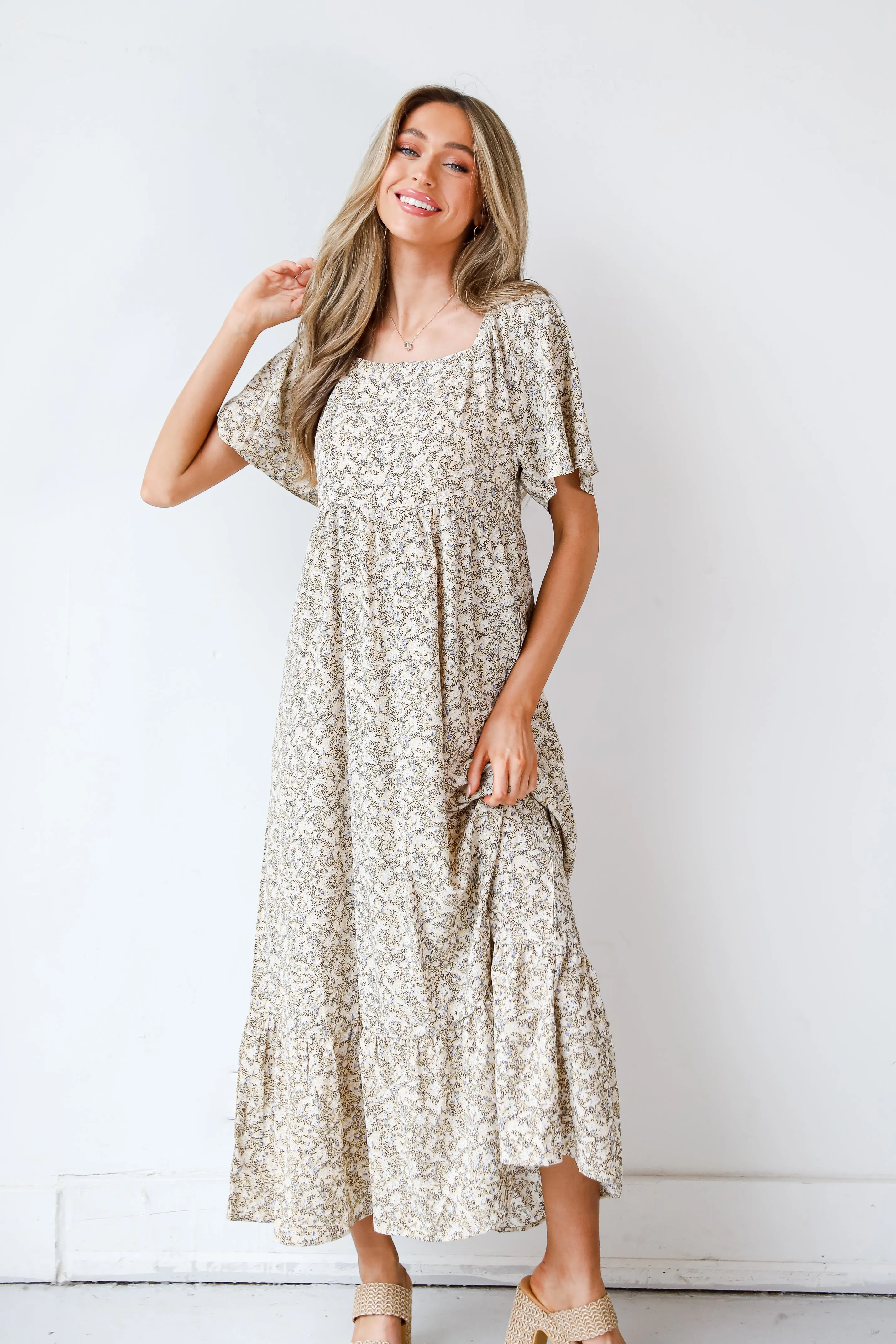 Meet For Tea Floral Maxi Dress