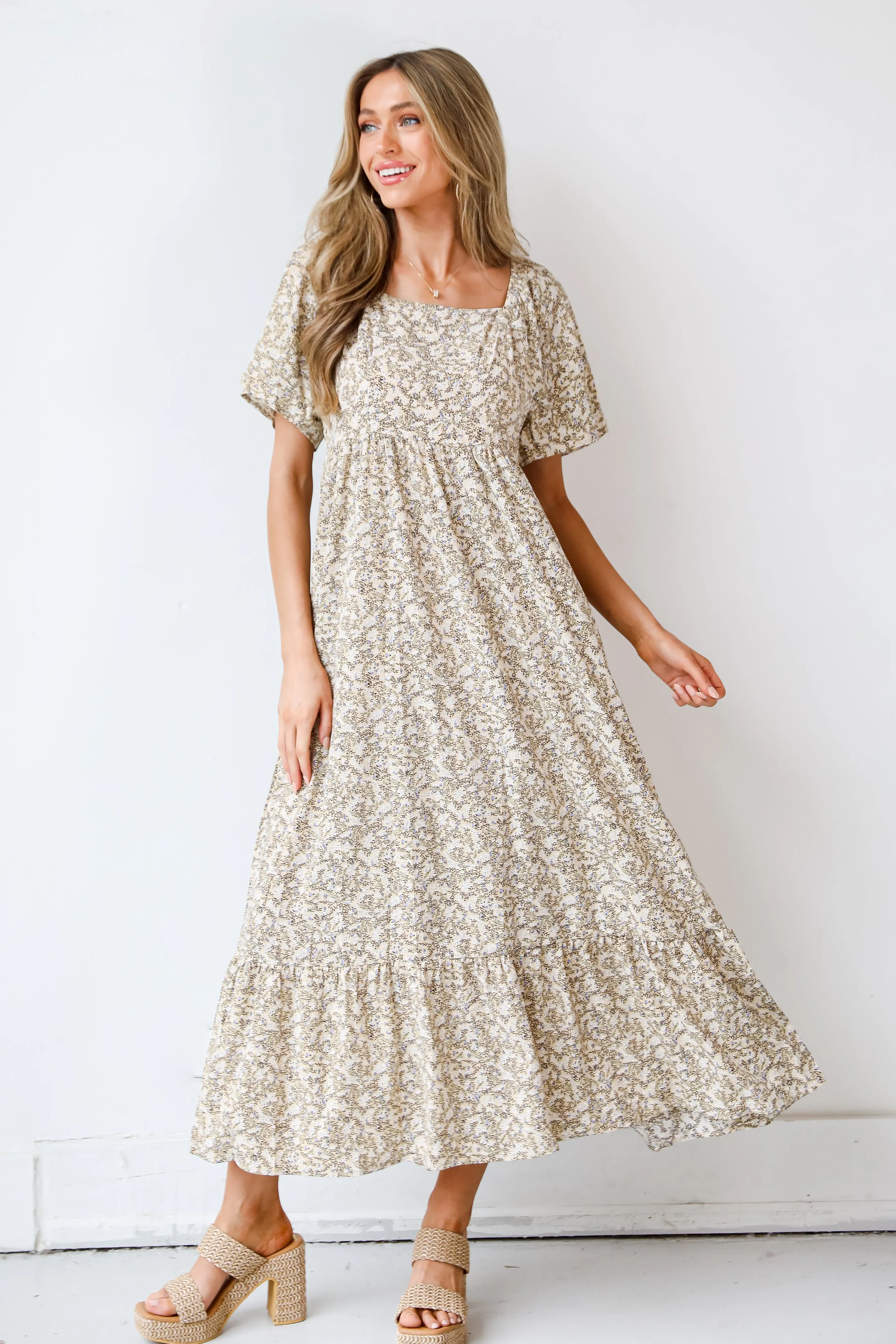 Meet For Tea Floral Maxi Dress