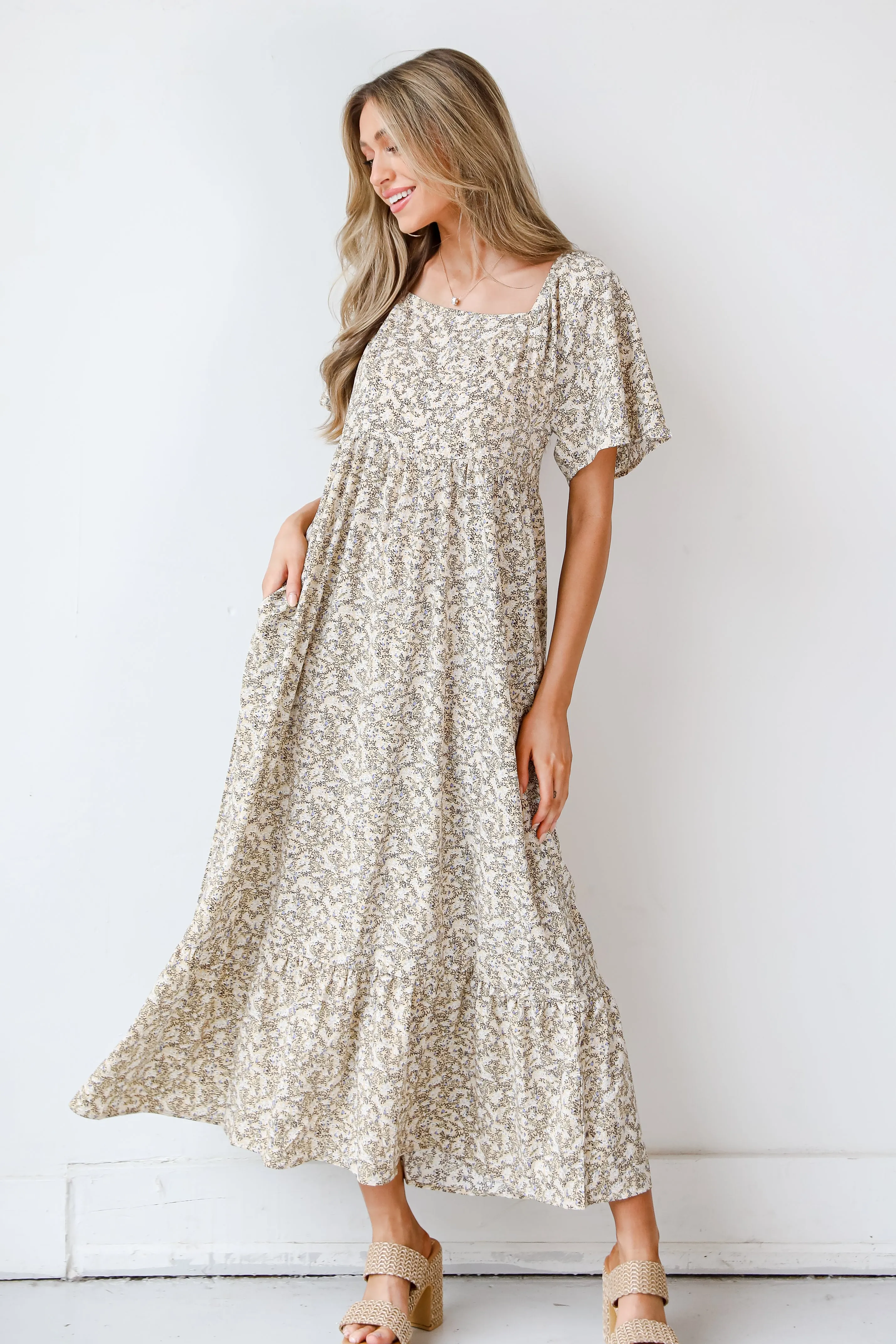 Meet For Tea Floral Maxi Dress