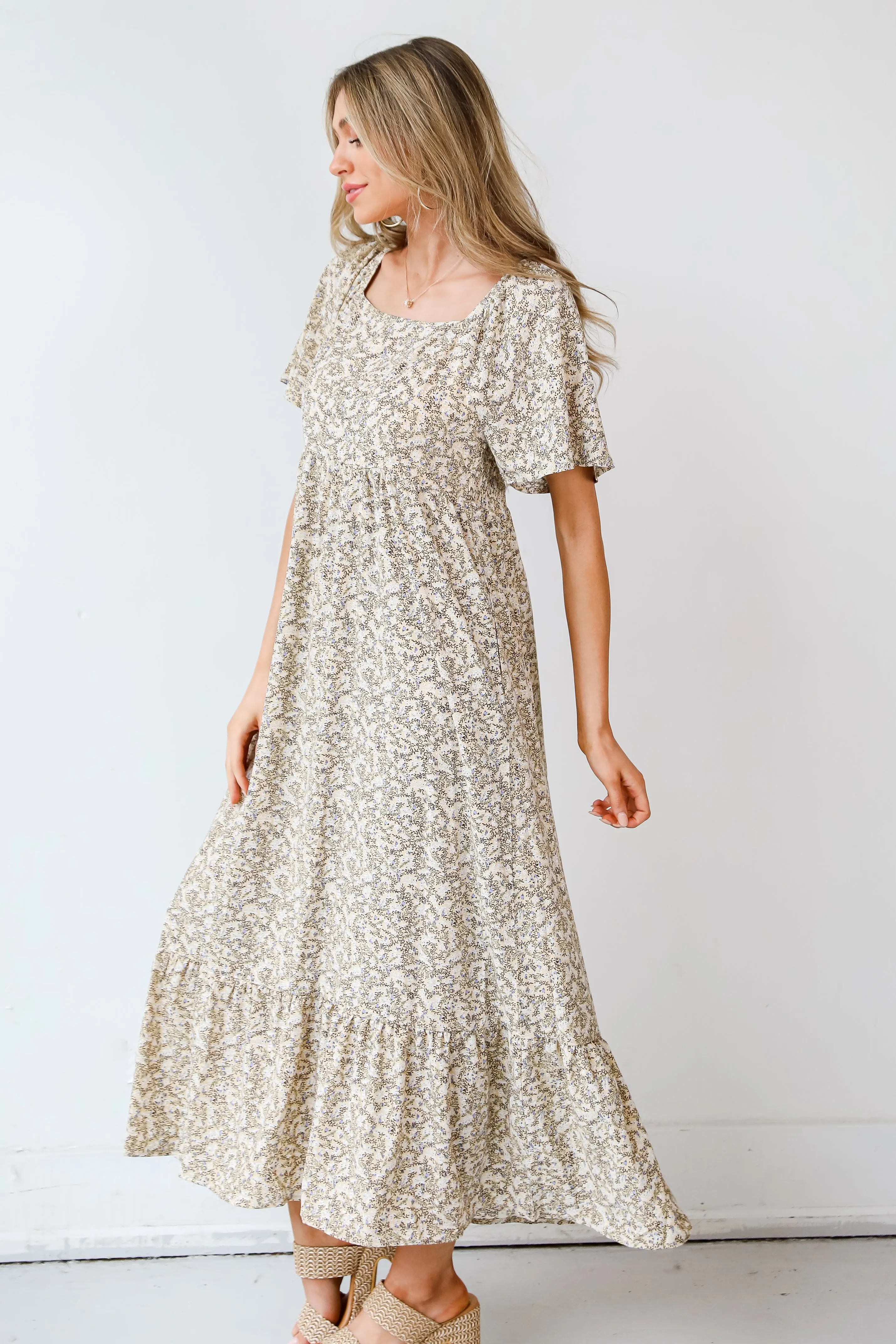Meet For Tea Floral Maxi Dress