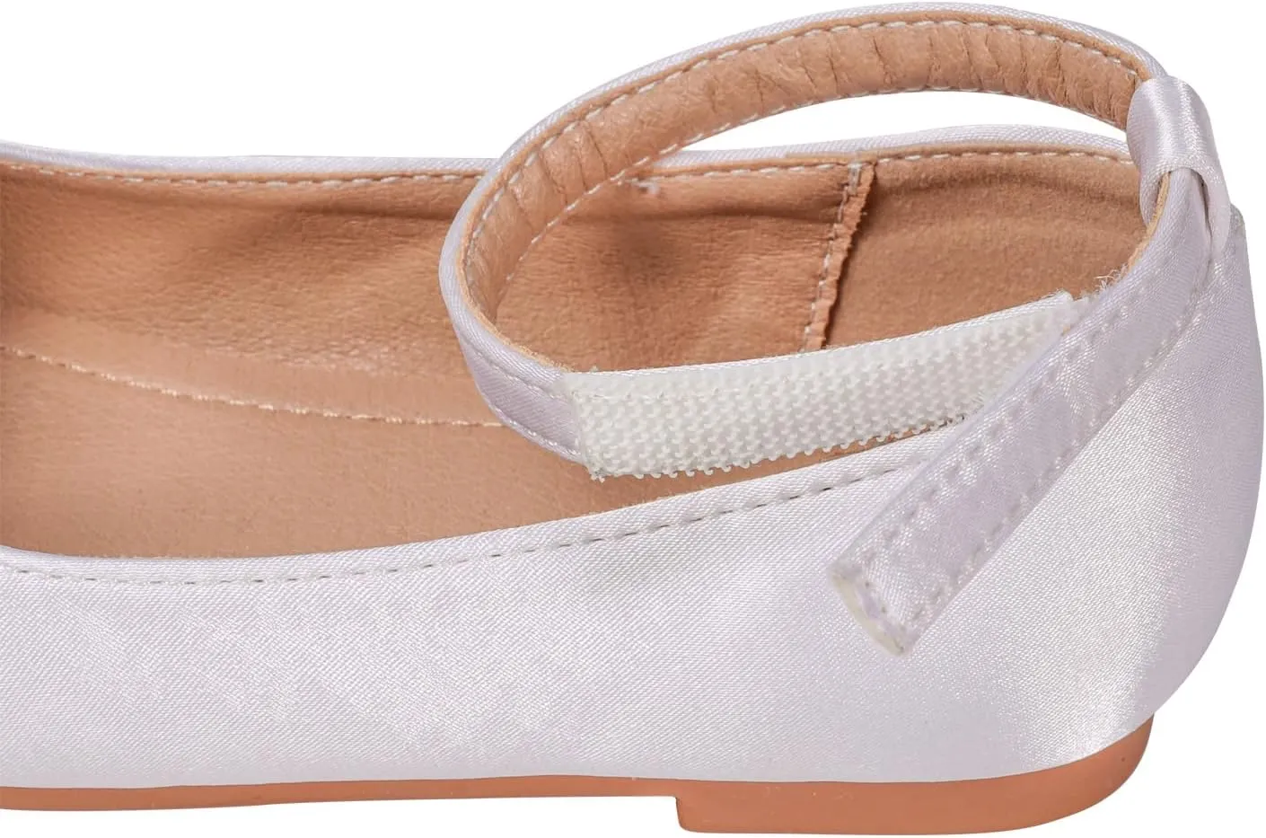 MEJORMEN Flower Girl Dress Shoes Mary Jane Ballet Flats Pearl Bowknot Princess Dress Shoes for Wedding Party School