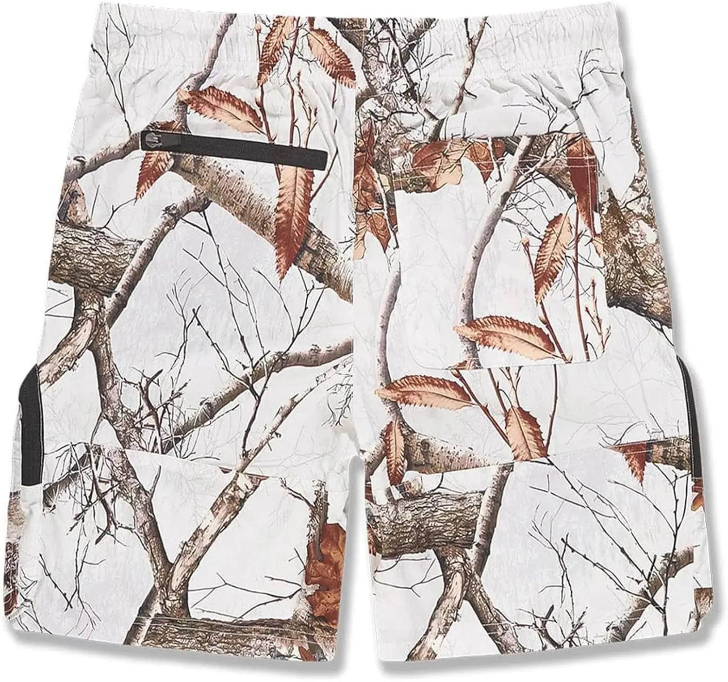 Men Retro Altitude Travel Cargo Shorts (Snow Camo)