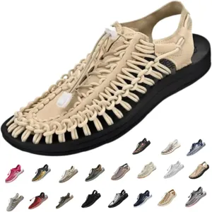 Men's Closed Toe Rope Sandals - Lightweight & Breathable for Beach, Hiking & Casual Wear