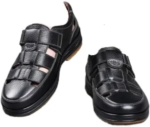 Men's Cutout Mesh Handmade Flat Casual Loafers Comfort Breathable Slip On Hollow Sandals Walking Shoes Outdoor Beach Summer Non Slip Water Shoes
