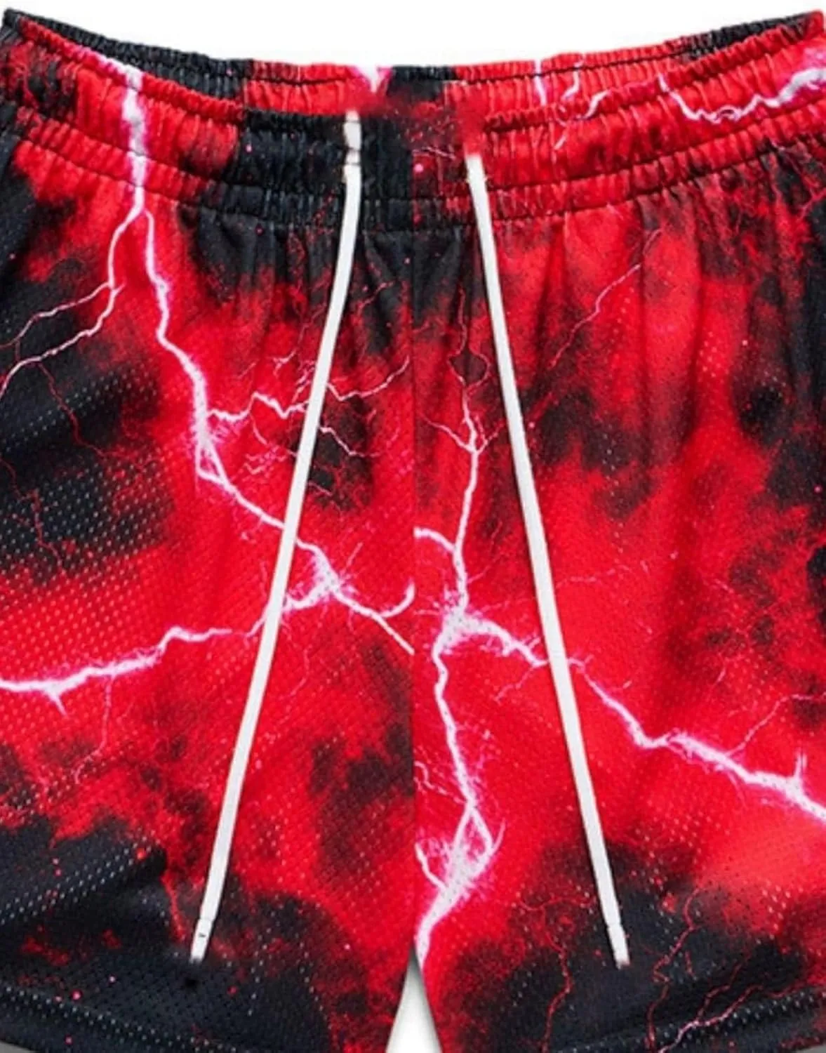 Men's Lightweight Graphic Print Mesh Basketball Shorts 4 Inch Gym Shorts for Hoops, Training & Streetwear with Drawstring