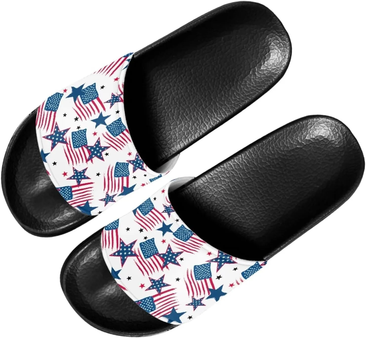 Mens Pillow House Sandals Ultra Cushion Slide Sandals Non-Slip Comfortable Shower Shoes Slip On Black Slippers for Spa Bath Pool Gym