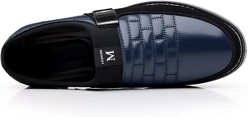 Men's Premium PU Low Top Casual Flat Business Oxford Shoes Walking Driving Loafers Shoes