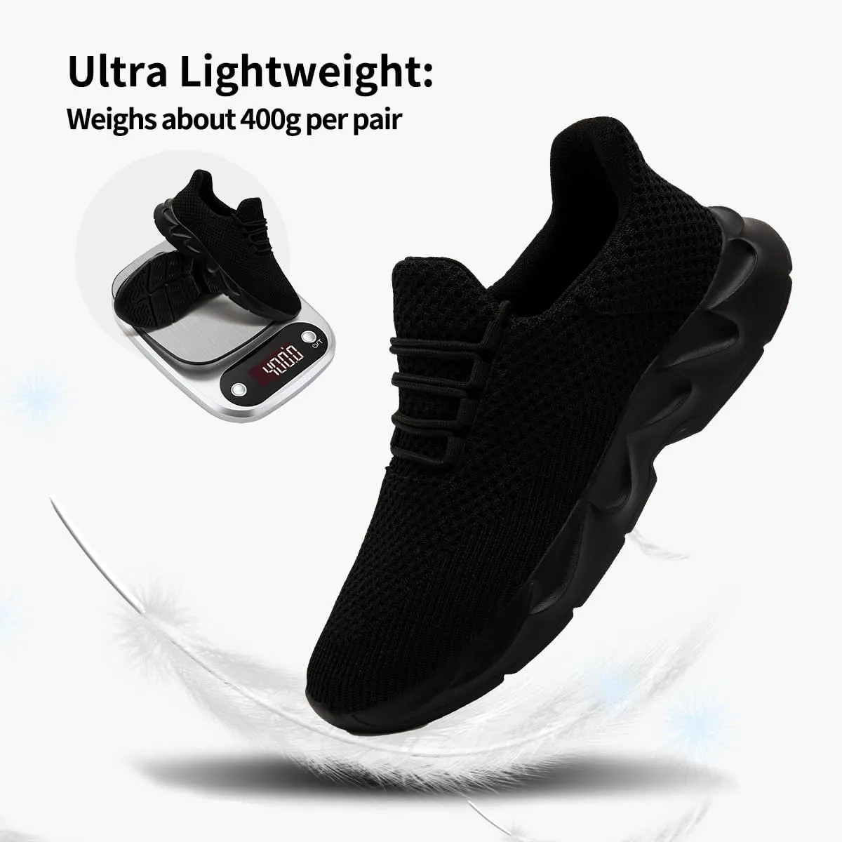 Mens Running Tennis Casual Walking Shoes Anti Slip Comfortable Lightweight Breathable Fashion Sneakers Non Slip Workout Gym Shoes for Running
