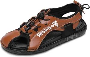 Mens Sandals Slippers Leather Closed Toe Athletic Sport Sandals Shoes