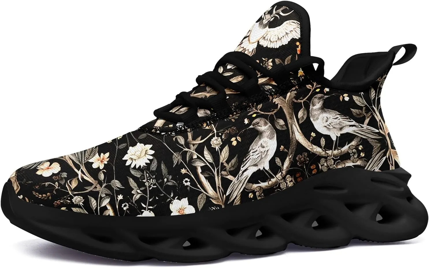 Men's Skull Running Shoes Athletic Sneakers Breathable Gym Slip-on Shoes Lightweight Cushion Sports Walking Shoes