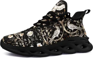 Men's Skull Running Shoes Athletic Sneakers Breathable Gym Slip-on Shoes Lightweight Cushion Sports Walking Shoes