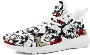 Men's Skull Walking Running Shoes Cushion Fashion Sneakers Lightweight Breathable Athletic Sports Tennis Shoes
