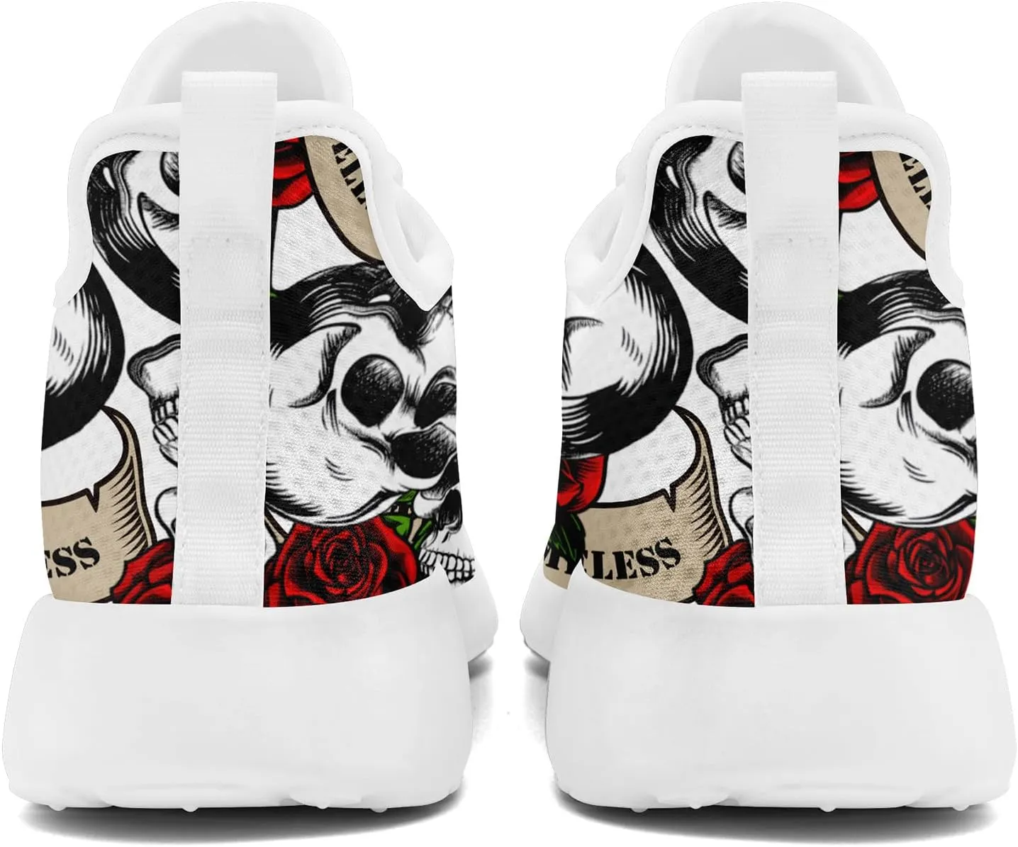 Men's Skull Walking Running Shoes Cushion Fashion Sneakers Lightweight Breathable Athletic Sports Tennis Shoes