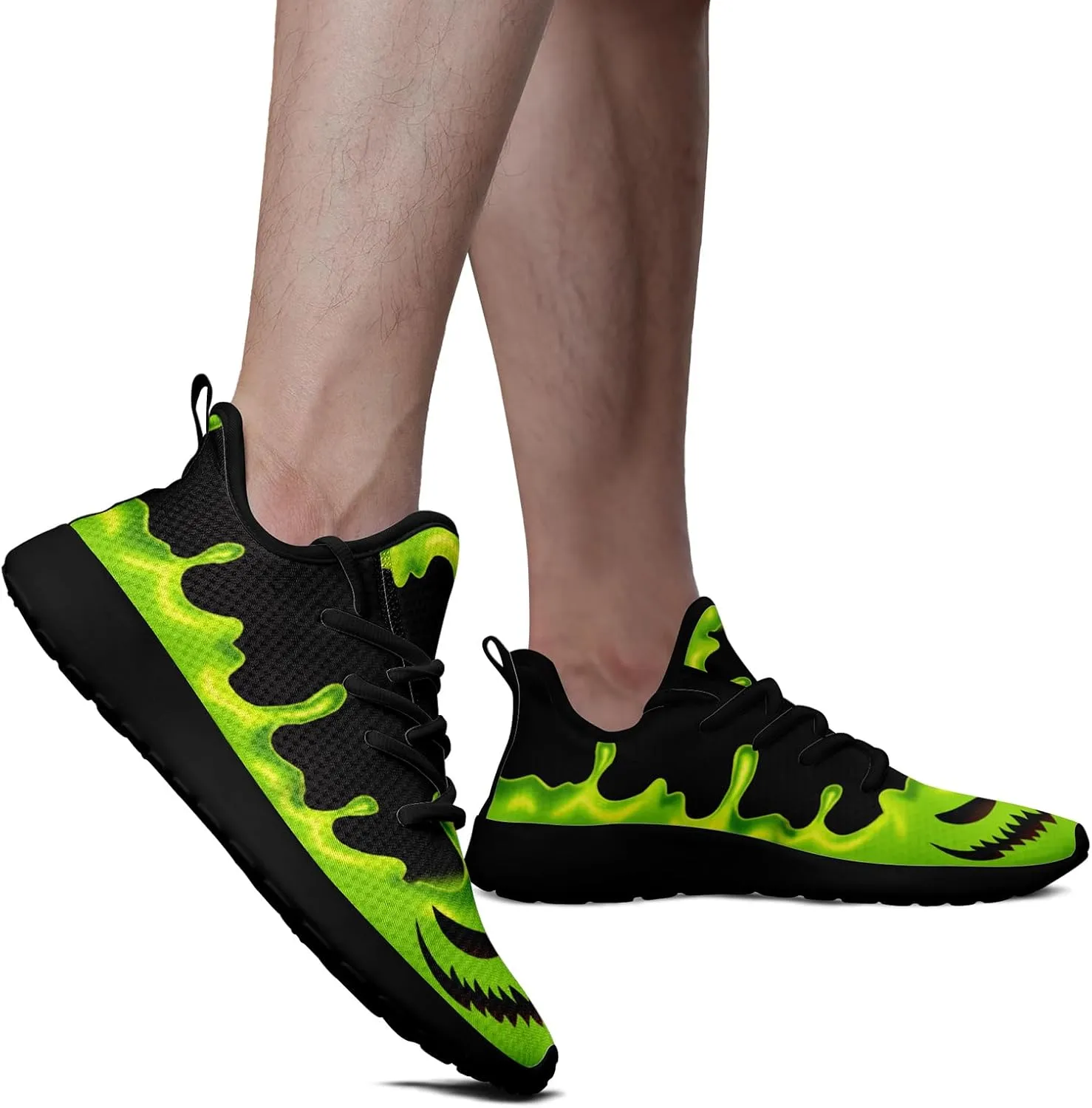 Men's Skull Walking Running Shoes Cushion Fashion Sneakers Lightweight Breathable Athletic Sports Tennis Shoes