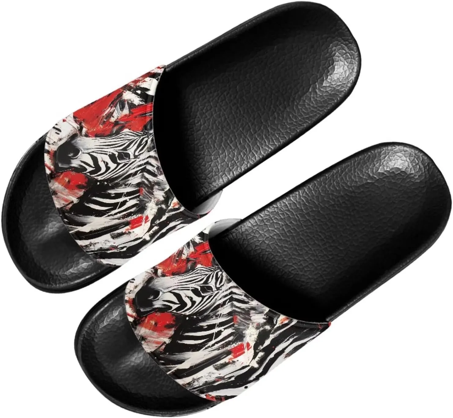 Mens Slide Sandal Slippers Adult Comfort House Slippers Flat Slides Shower Sandals for Home Outdoor Walking