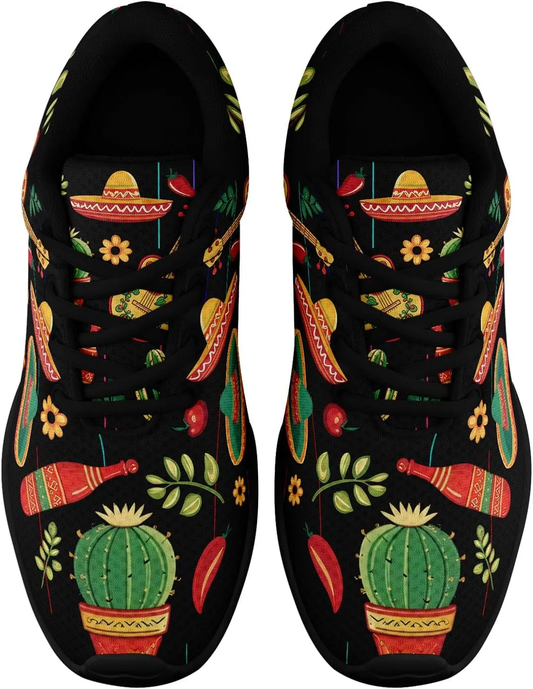 Mexican Flag Road Running Shoes for Men Women, Comfortable and Breathable Teachers Sneakers with Mexico Iconic Design
