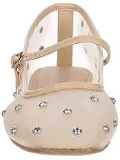 Michael By Michael Shannon Miller - Women's Dressy Mesh Rhinestone Mary Jane Ballet Flats