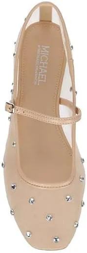 Michael By Michael Shannon Miller - Women's Dressy Mesh Rhinestone Mary Jane Ballet Flats