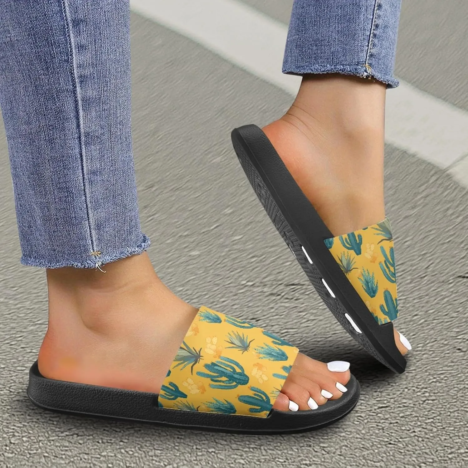 Micoklinlin Slide Sandals for Women Men Cute Flip Flops Waterproof Shower Slide Summer Bathroom Beach Pool Slippers Size 5-12