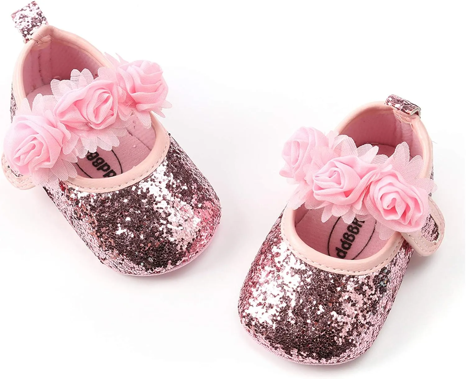 myppgg Baby Girls Mary Jane Flats Sparkly Bowknot Princess Dress Crib Shoes Non-Slip for Toddler First Walkers