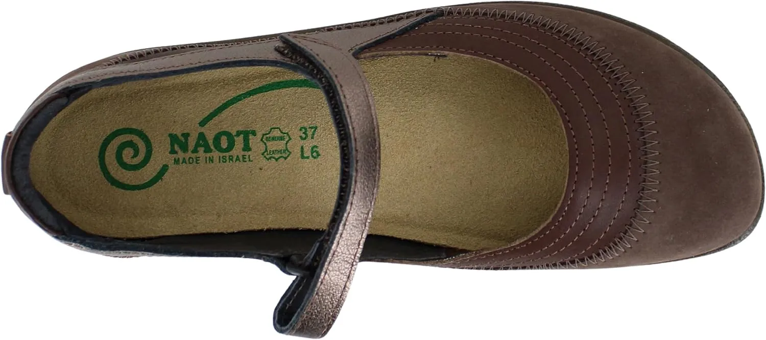 NAOT Footwear Women's Kirei Maryjane with Cork Footbed and Arch Comfort and Support - Lightweight and Perfect for Travel- Removable Footbed