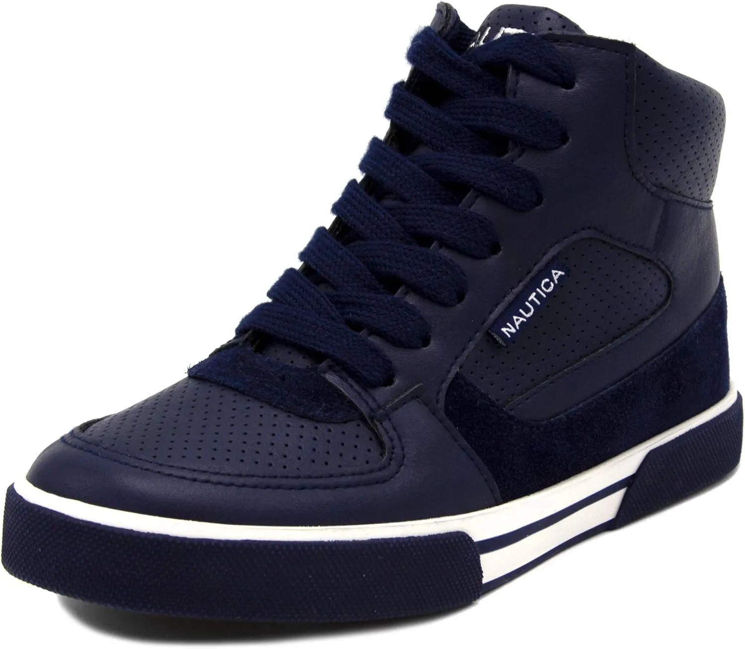 Nautica Kids Sneaker: Lace-Up Fashion Shoe with Boot-Like High Top Design for Boys and Girls (Big Kid/Little Kid Sizes) - Horizon