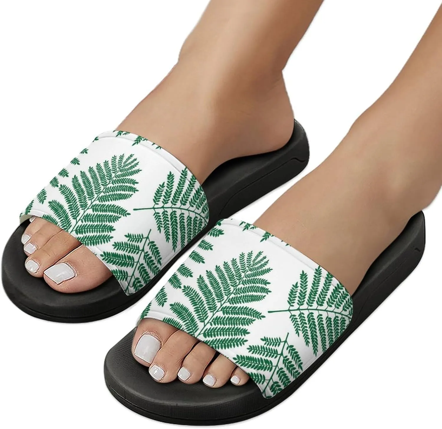 New Zealand Maori Fern PVC Home Slippers Beach Shower Sandals Summer Non-Slip Outdoor Shoes for Men Women