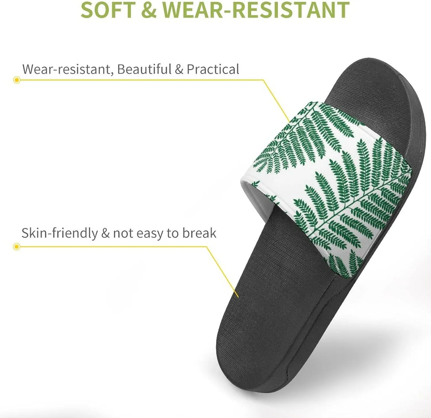 New Zealand Maori Fern PVC Home Slippers Beach Shower Sandals Summer Non-Slip Outdoor Shoes for Men Women