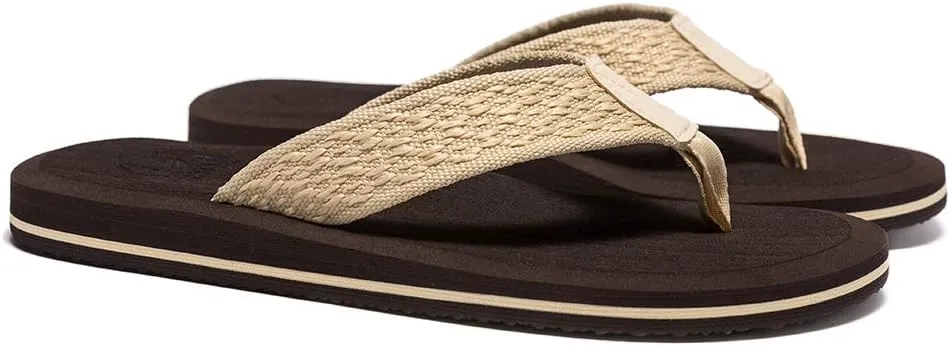 NewDenBer Mens Flip Flops Comfortable Thong Sandals Lightweight Summer Beach Sandals