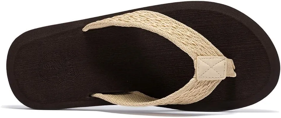 NewDenBer Mens Flip Flops Comfortable Thong Sandals Lightweight Summer Beach Sandals