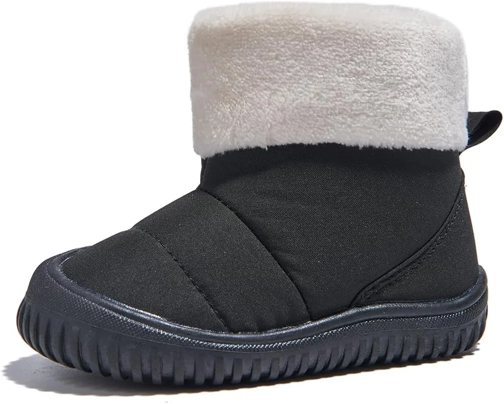 Newsonet Toddler Winter Snow Boots Boys Girls Cold Weather Baby Faux Fur Shoes (Infant/Toddler/)