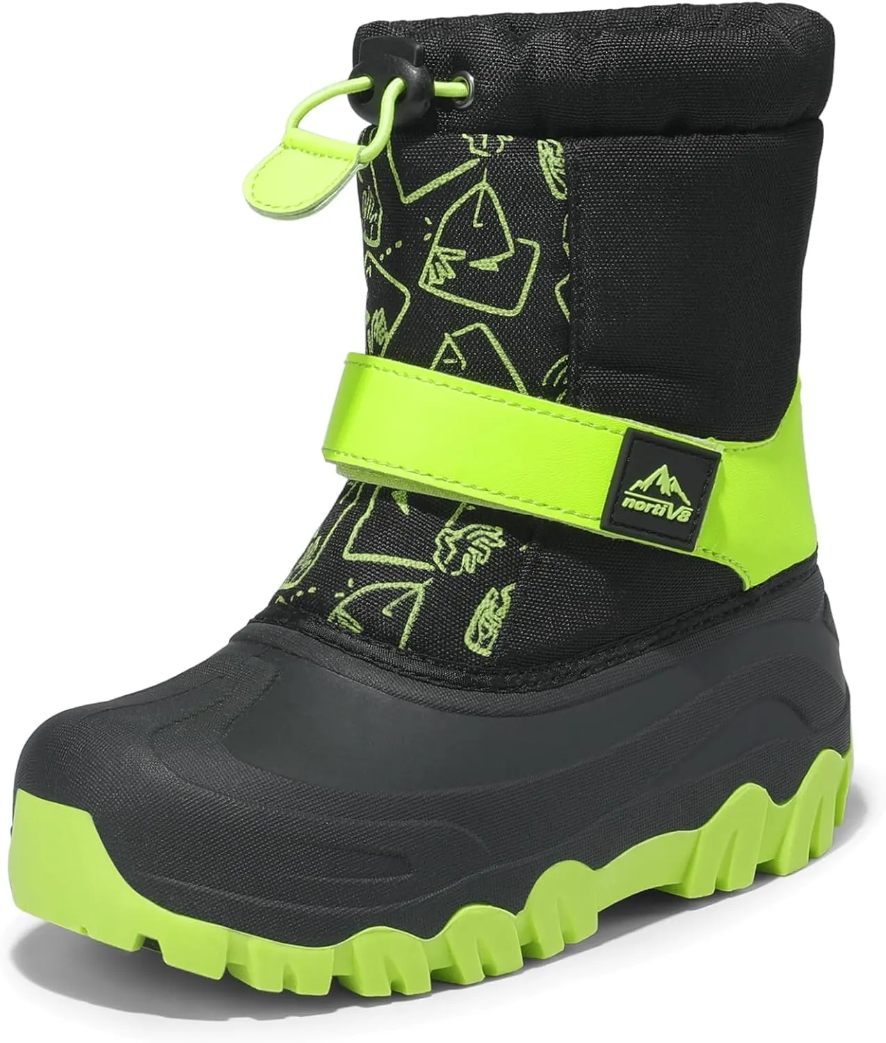 NORTIV 8 Kids Snow Boots Boy's Girl's Waterproof Cold Weather Classic Booties Hiking Outdoor Shoes (Little Kids/Big Kids)
