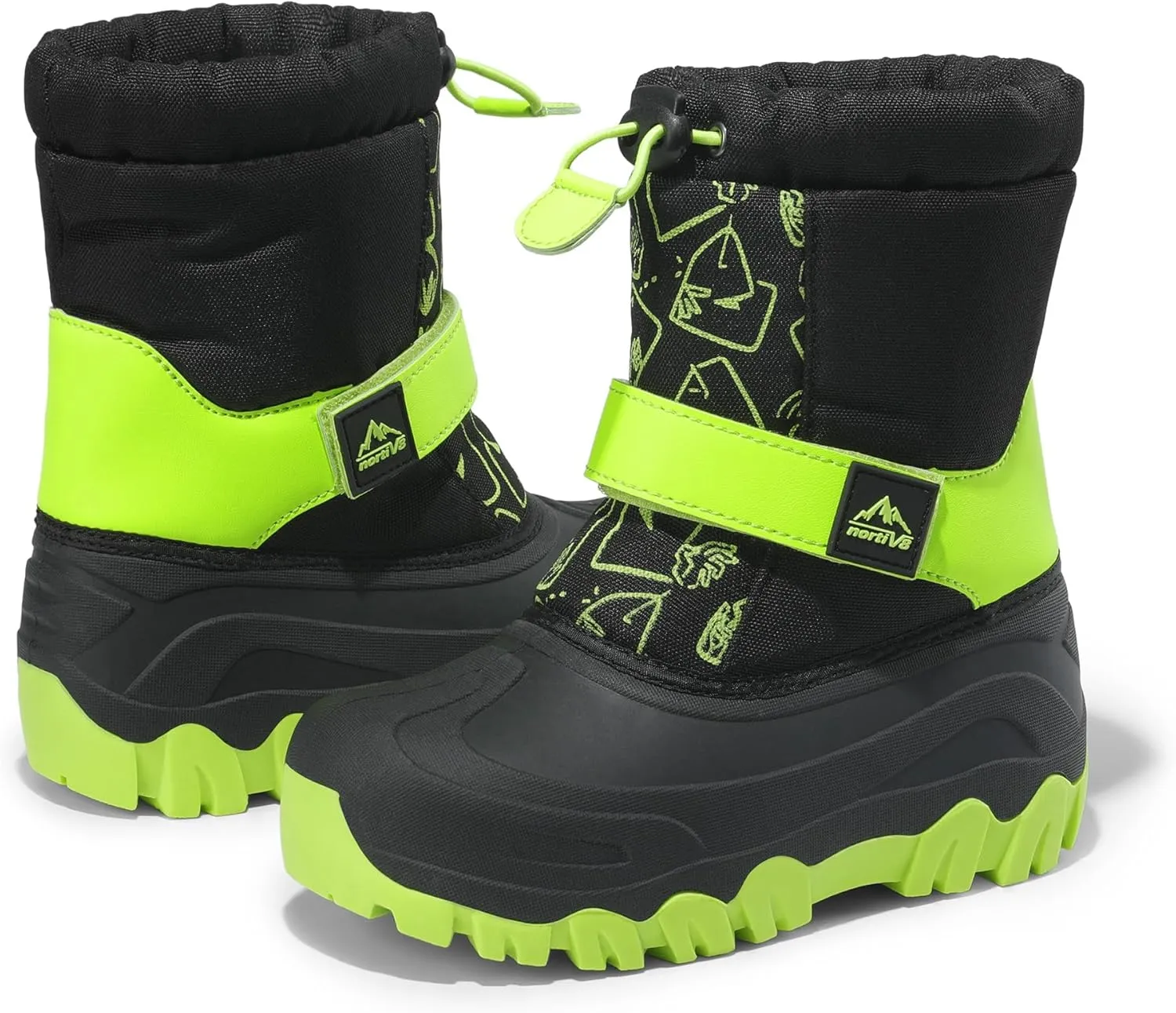 NORTIV 8 Kids Snow Boots Boy's Girl's Waterproof Cold Weather Classic Booties Hiking Outdoor Shoes (Little Kids/Big Kids)