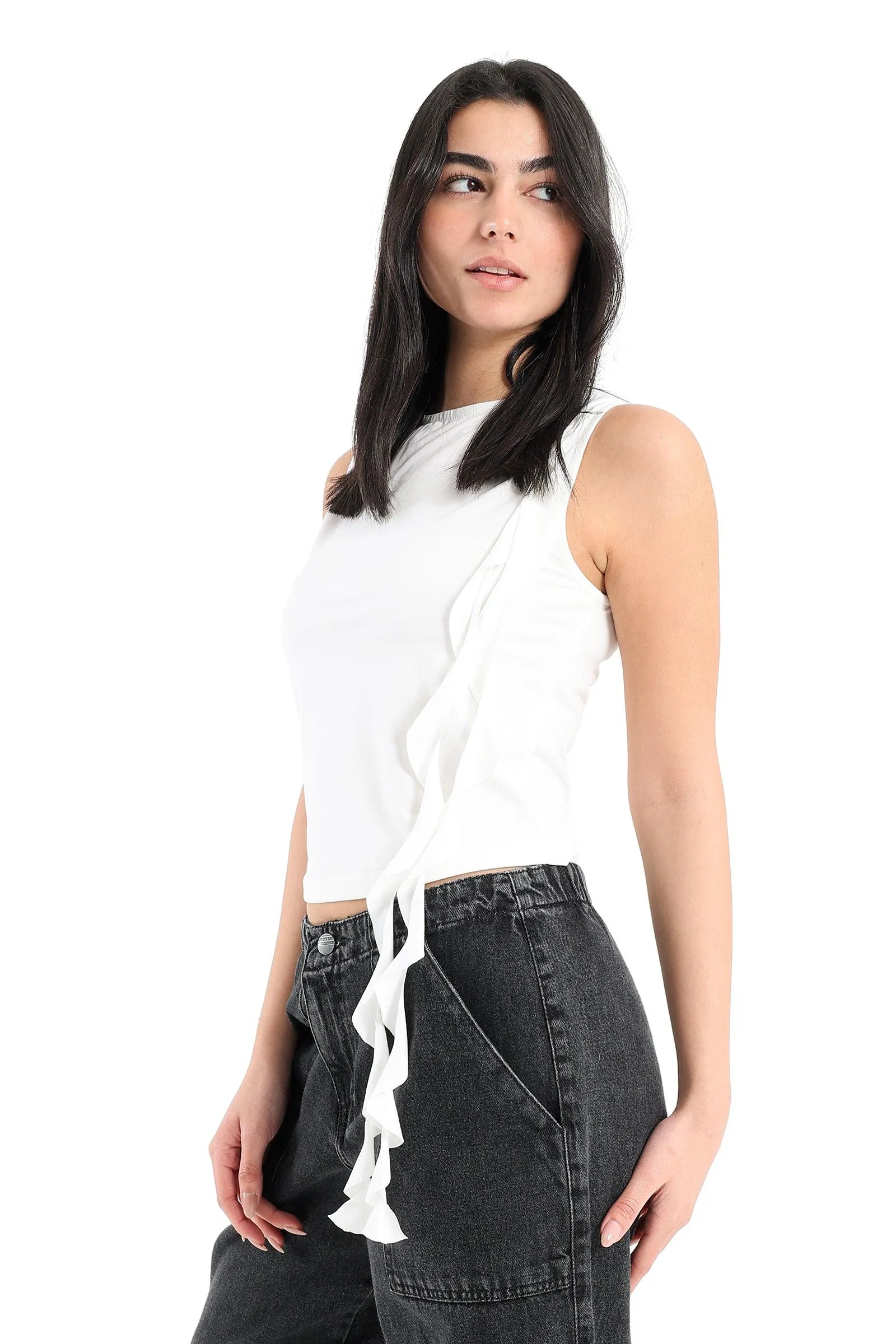 One Side Ruffled Top