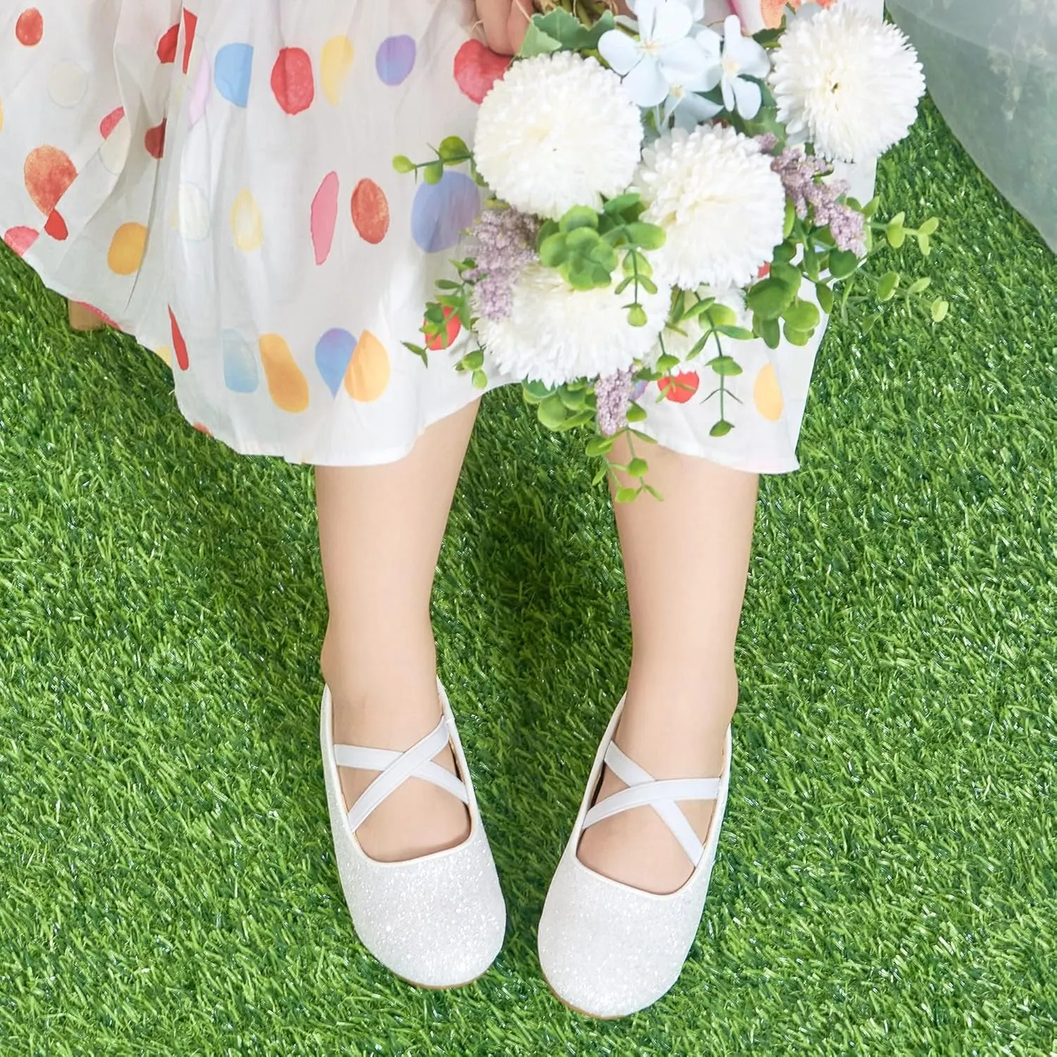 Otter MOMO Toddler Little Girls Party Dress Princess Shoes Slip On Mary Jane Ballerina Flats Shoes