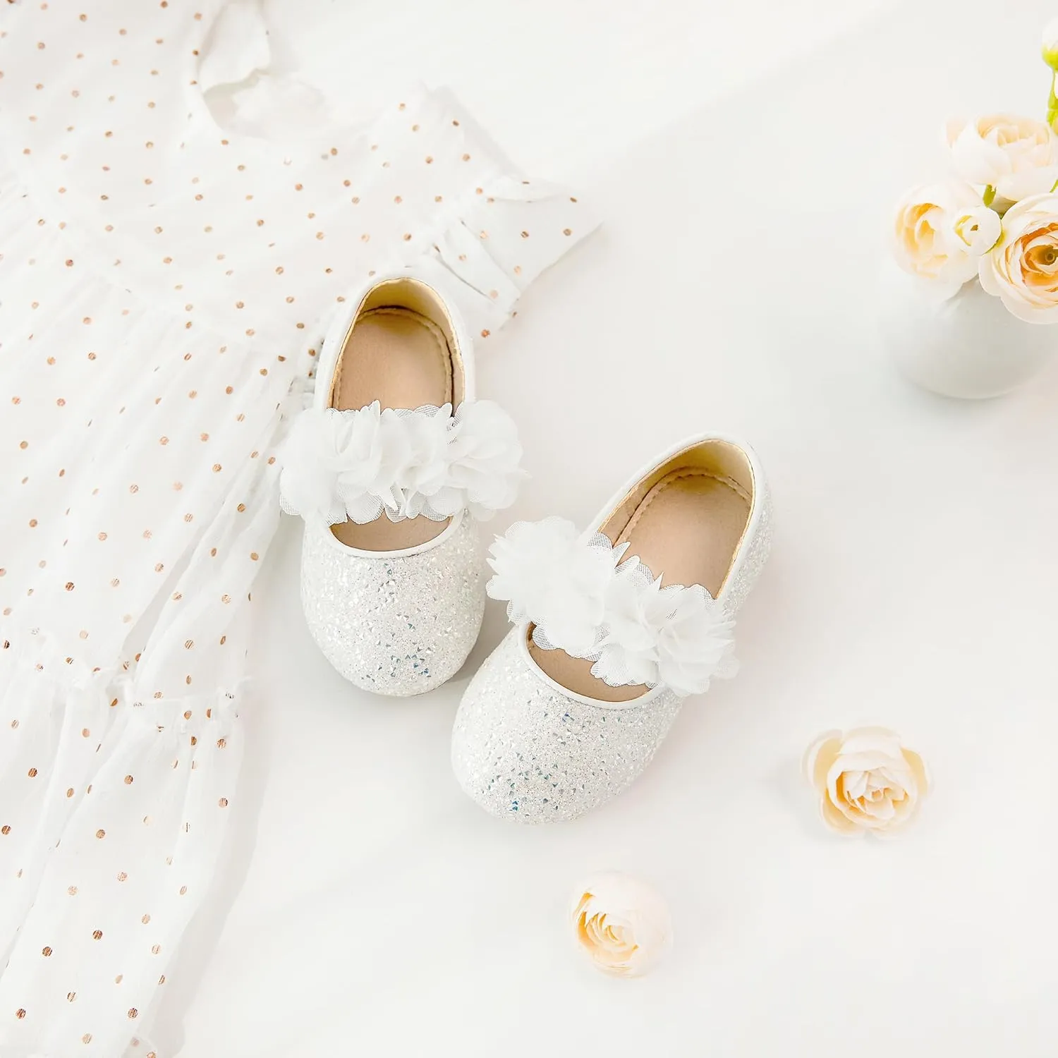 Otter MOMO Toddler Little Girls Party Dress Princess Shoes Slip On Mary Jane Ballerina Flats Shoes
