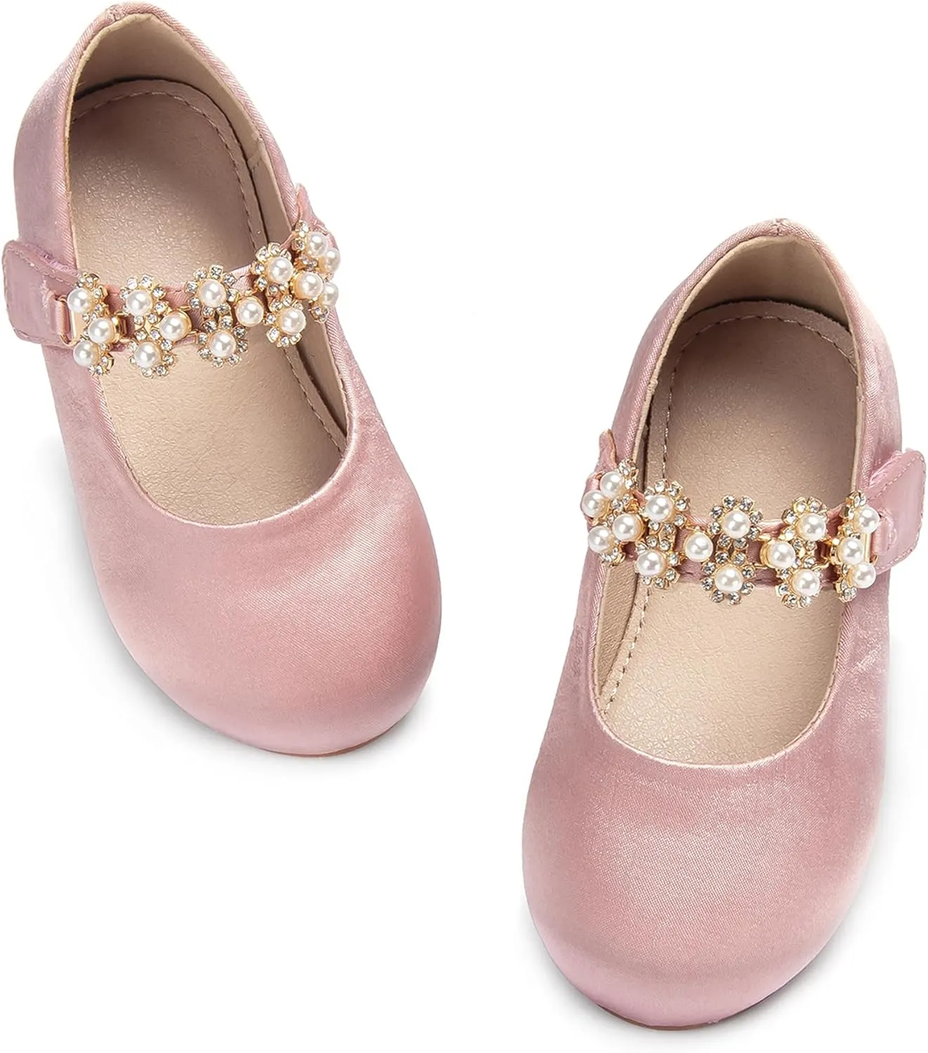 Otter MOMO Toddler/Little Girls Mary Jane Ballerina Flats Shoes Slip-on School Party Dress Shoes