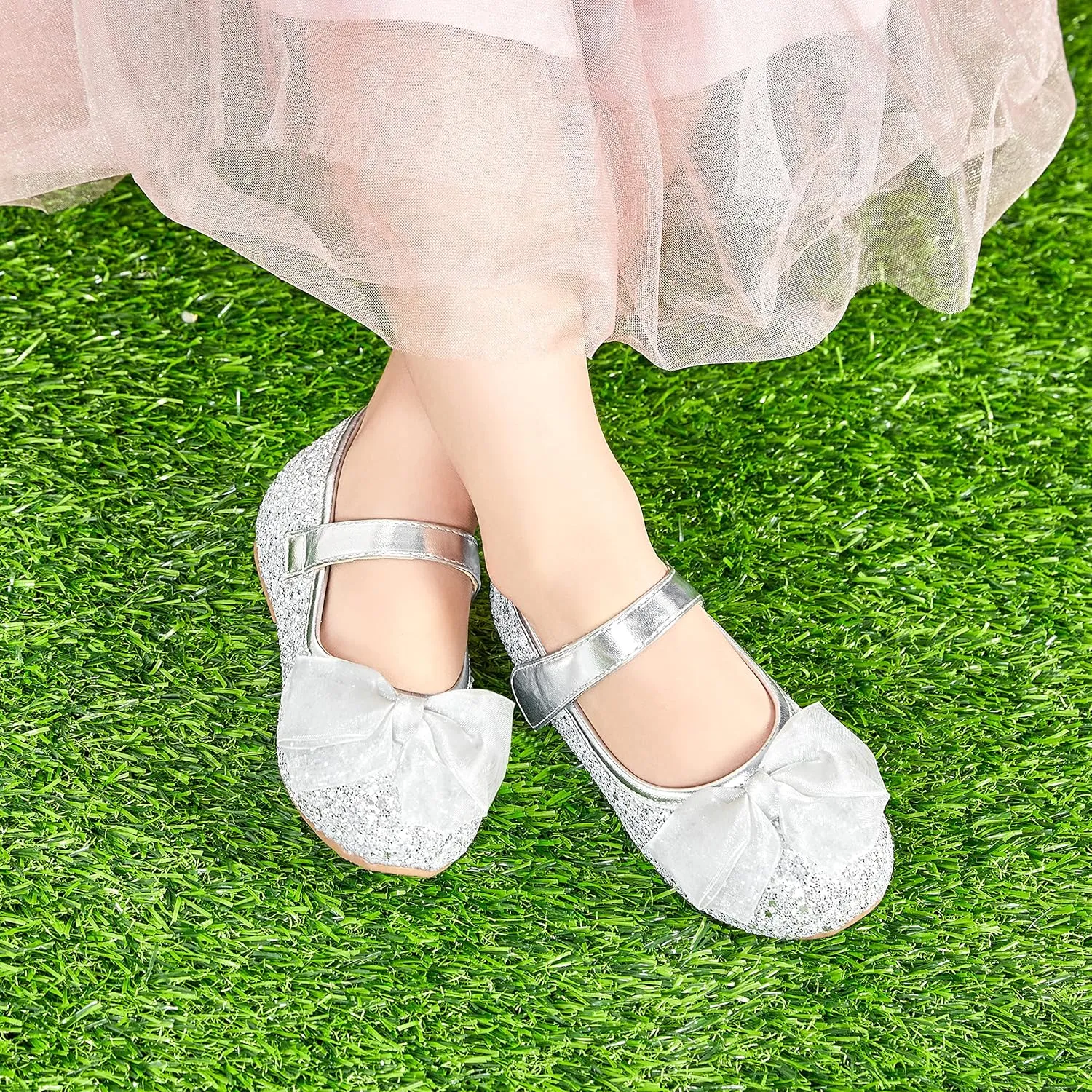 Otter MOMO Toddler/Little Girls Mary Jane Ballerina Flats Shoes Slip-on School Party Dress Shoes
