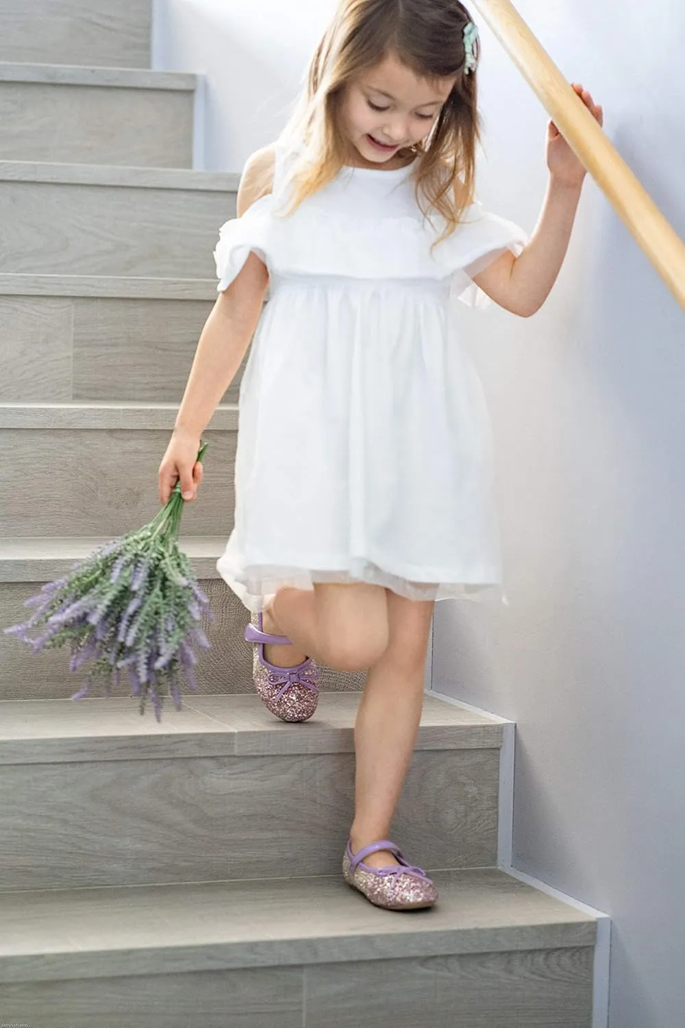 Otter MOMO Toddler/Little Girls Mary Jane Ballerina Flats Shoes Slip-on School Party Dress Shoes