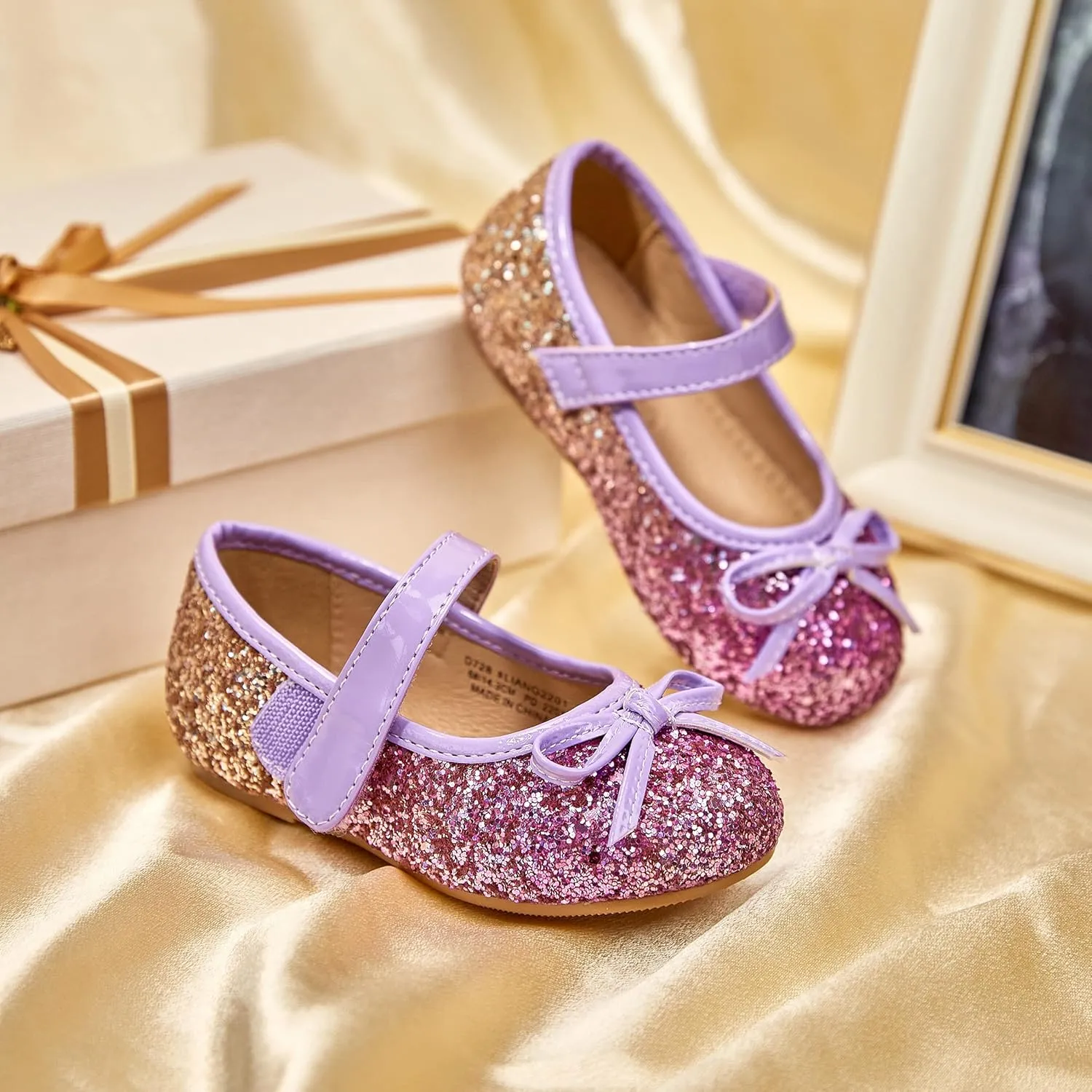 Otter MOMO Toddler/Little Girls Mary Jane Ballerina Flats Shoes Slip-on School Party Dress Shoes
