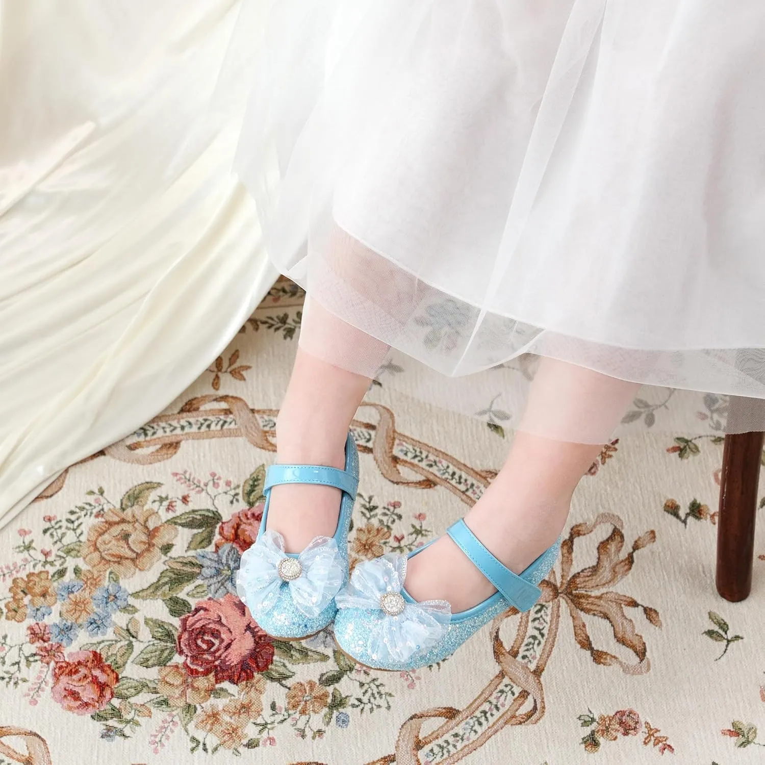 Otter MOMO Toddler/Little Girls Mary Jane Ballerina Flats Shoes Slip-on School Party Dress Shoes